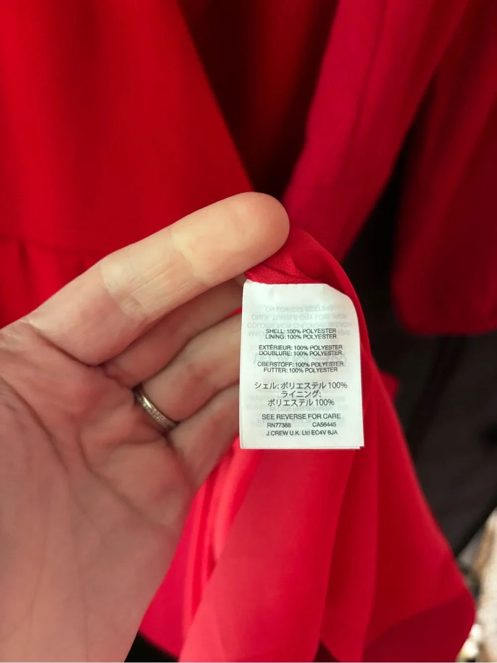 NWT J. Crew Red Wrap Dress